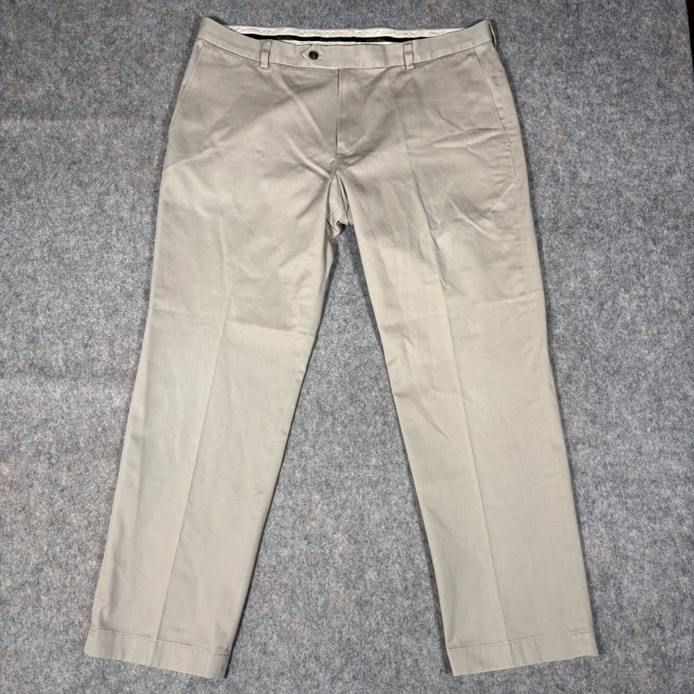 Brooks Brothers Chino Pants Mens 38x30 Tan Milano Fit Advantage Cotton Trousers